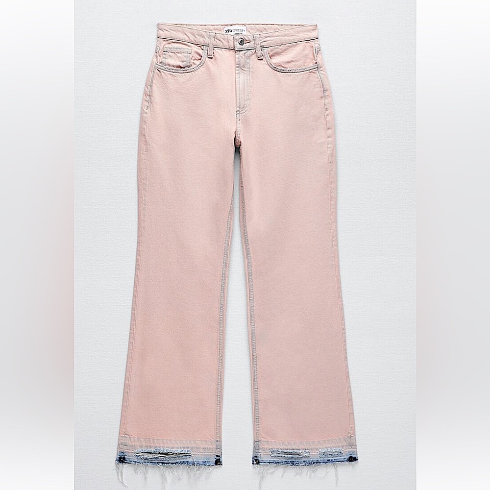 ZARA Pink Jeans Womens Size 2 Wide Leg High Rise Distressed

BOOTCUT JEANS
